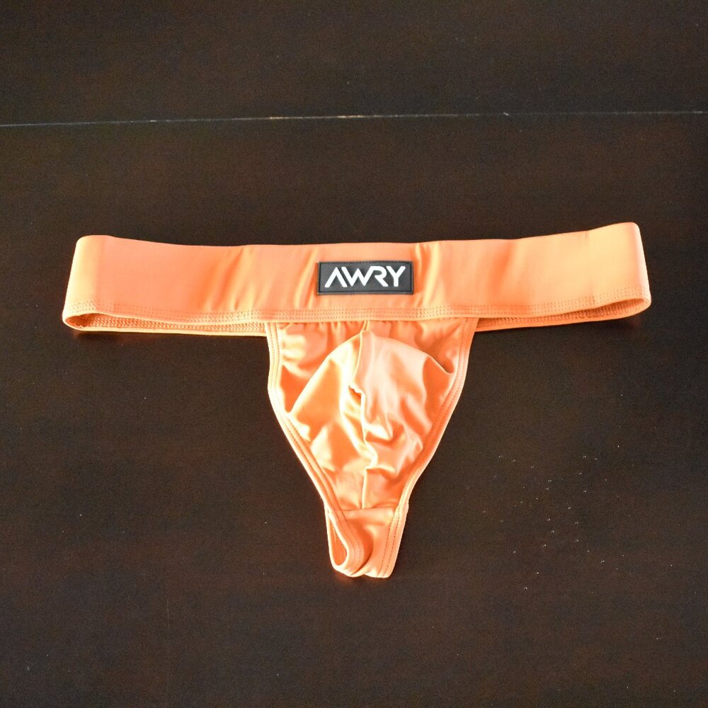 AWRY Mens Swim Thong - Orange - NWOT